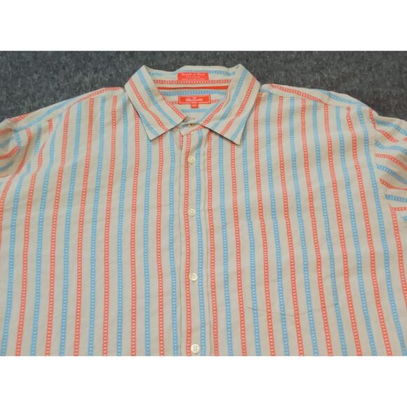 Faconnable Men's Striped Long Sleeve Button Up Dress Shirt Size 2XL - Picture 5 of 12